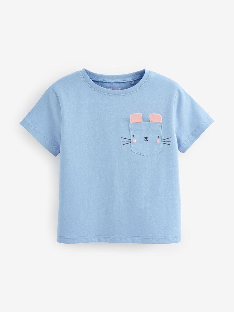 Blue Short Sleeve T-Shirts 4 Pack (3mths-7yrs) - Image 4 of 6