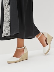 White Forever Comfort® Closed Toe High Wedges - Image 1 of 6
