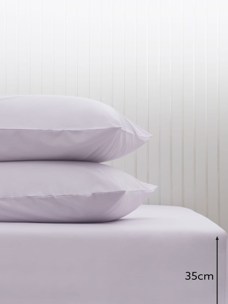 Puple Lilac Cotton Rich Deep Fitted Sheet - Image 2 of 2
