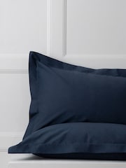 Set of 2 Blue Ink Navy Cotton Rich Pillowcases - Image 1 of 2