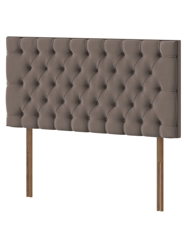 Silentnight Mink Brown Florence Luxury Velvet Headboard - Image 2 of 3