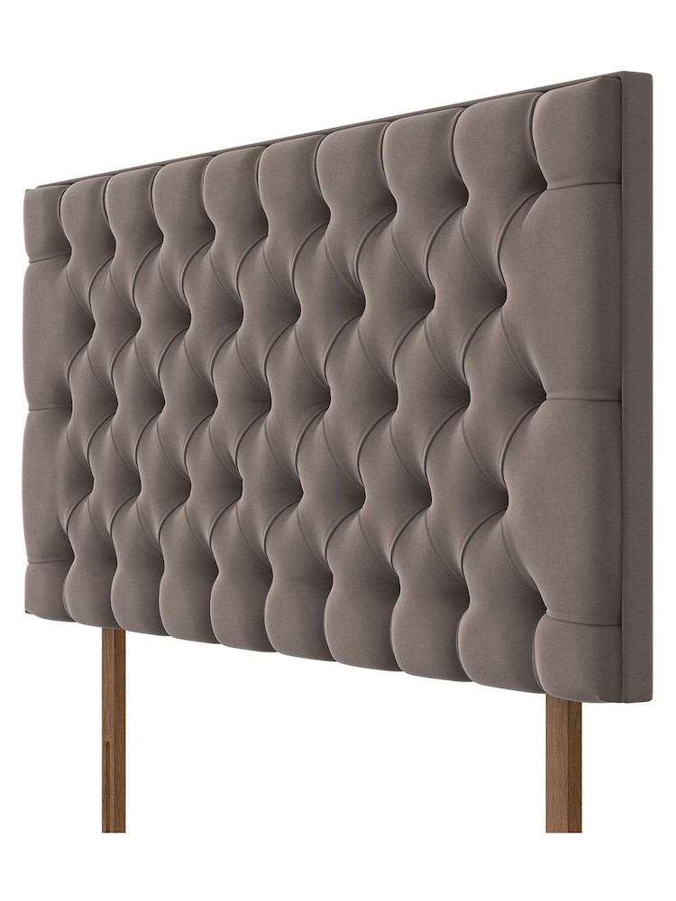 Silentnight Mink Brown Florence Luxury Velvet Headboard - Image 3 of 3