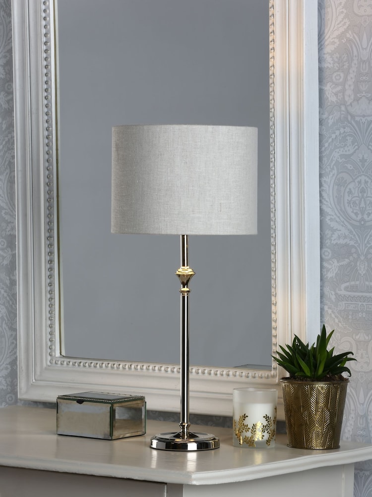 Laura Ashley Polished Nickel Highgrove Table Lamp - Image 1 of 5