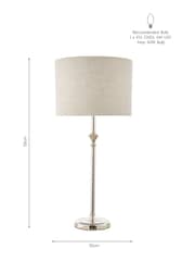 Laura Ashley Polished Nickel Highgrove Table Lamp - Image 5 of 5