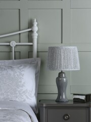 Laura Ashley Pale Slate Grey Regina Crackle Grazed Ceramic Table Lamp Base - Image 3 of 4
