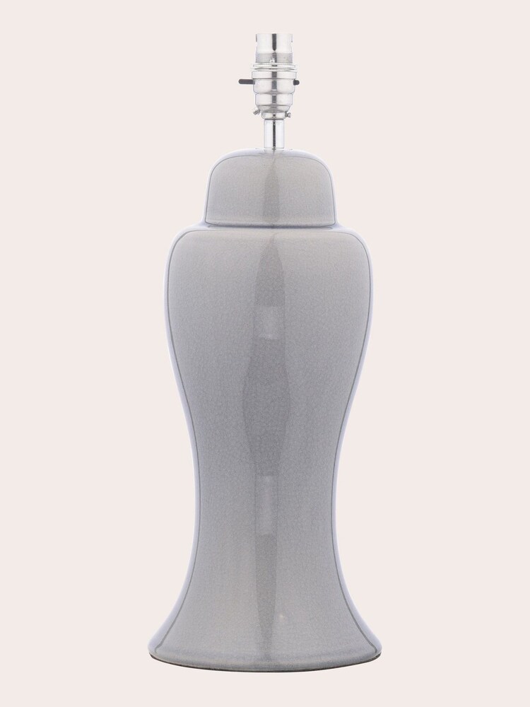 Laura Ashley Pale Slate Grey Regina Crackle Grazed Ceramic Table Lamp Base - Image 4 of 4