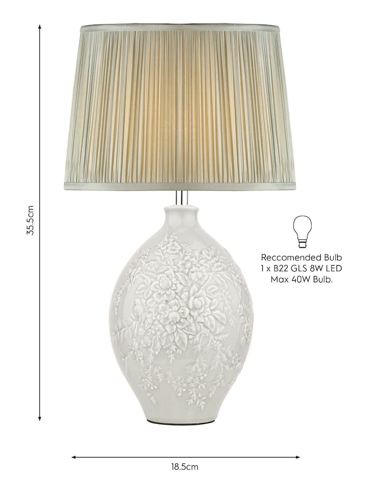 Laura Ashley Green Picardie Ceramic Table Lamp Base - Image 5 of 5 Laura Ashley Green Picardie Ceramic Table Lamp Base - Image 5 of 5