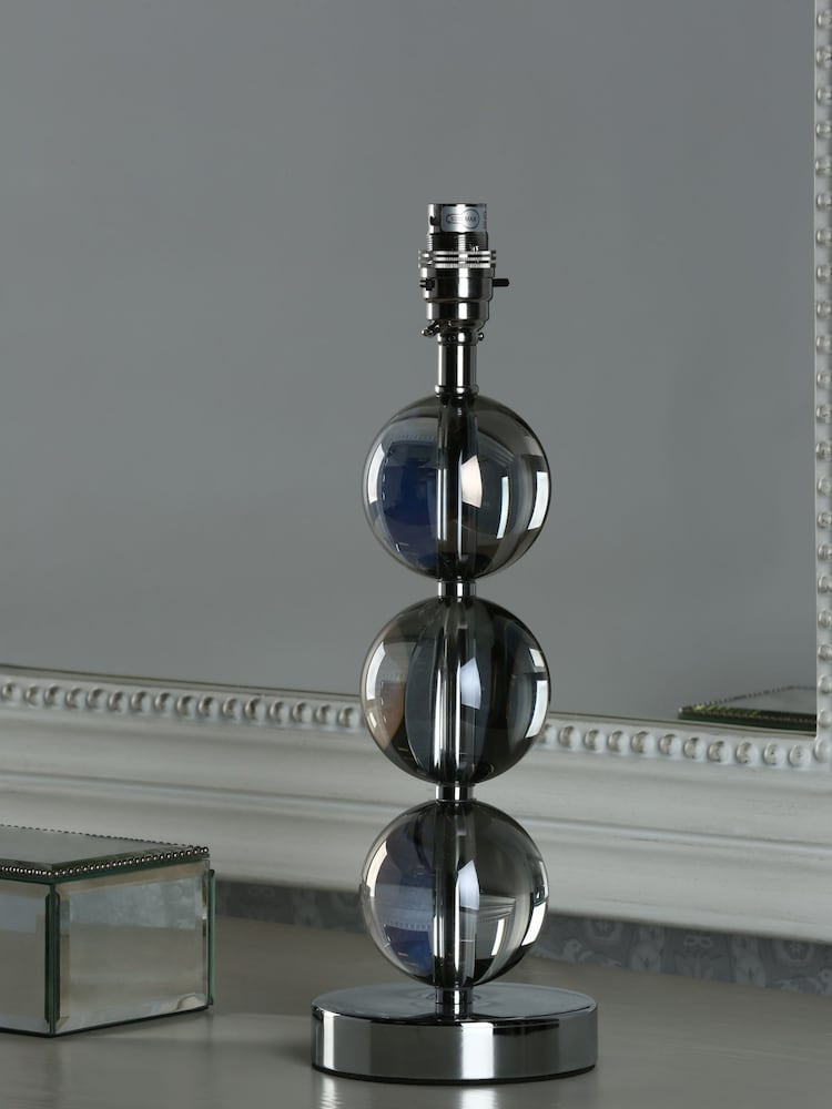Laura Ashley Smoked Nicholas Glass Table Lamp Base - Image 1 of 4