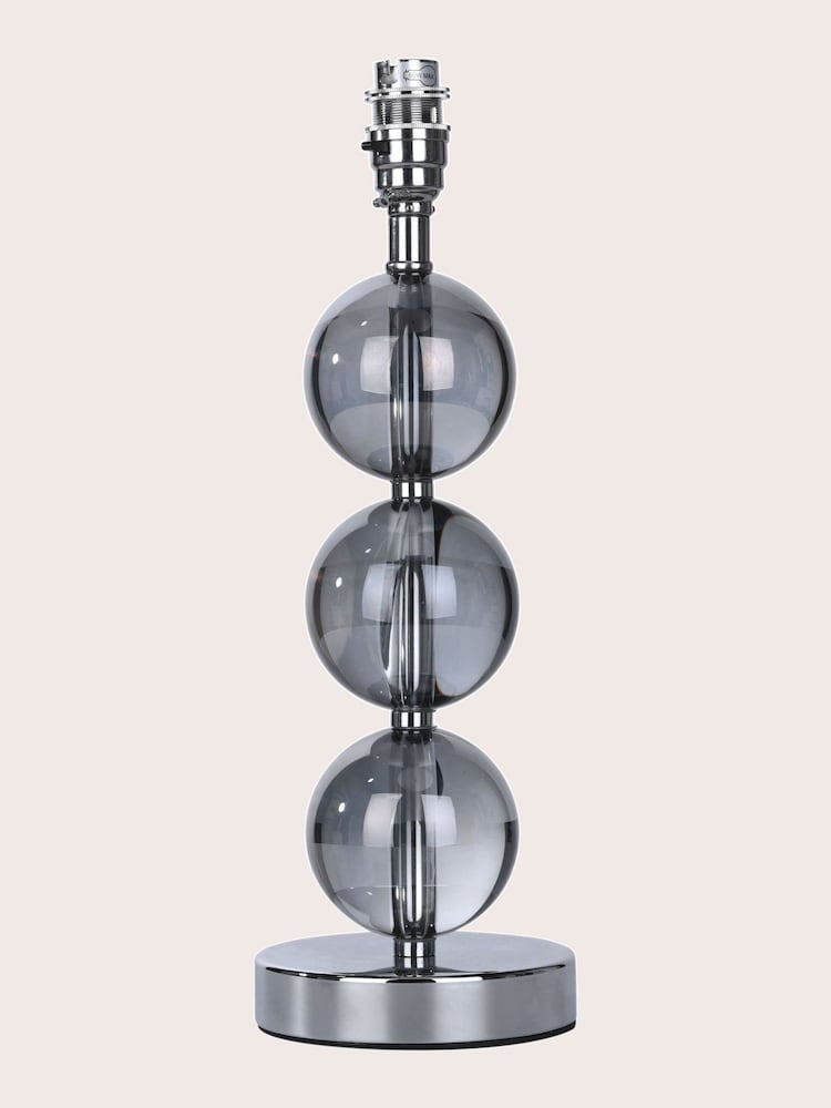 Laura Ashley Smoked Nicholas Glass Table Lamp Base - Image 4 of 4