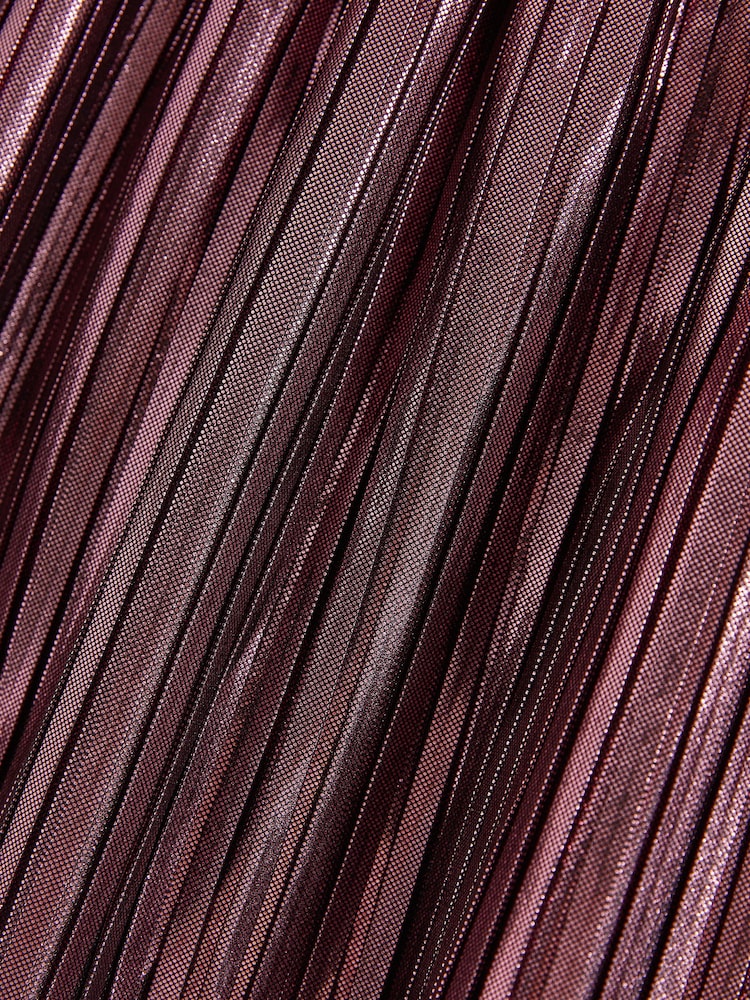 Pink Metallic Pleat Skirt (3-16yrs) - Image 8 of 8
