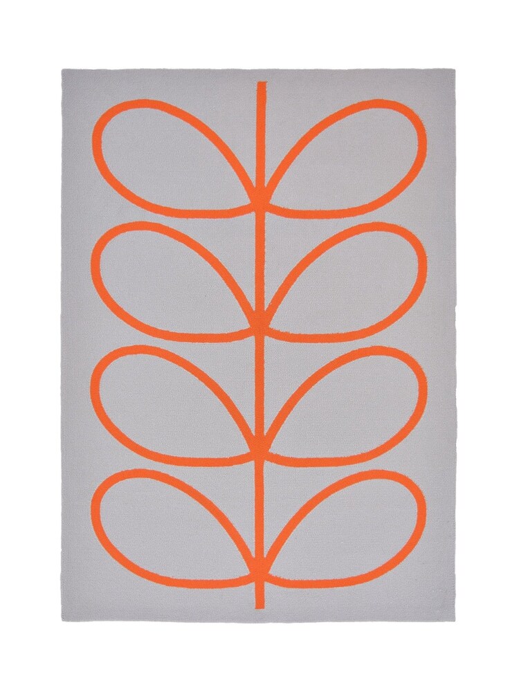Orla Kiely Orange Giant Linear Stem Rug - Image 1 of 4 Orla Kiely Orange Giant Linear Stem Rug - Image 1 of 4
