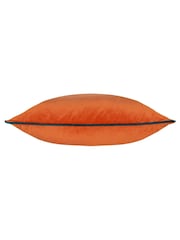 Riva Paoletti Tiger Orange/Teal Blue 55 x 55cm Meridian Velvet Cushion - Image 3 of 4