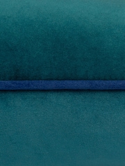 Riva Paoletti Teal Blue/Navy 55 x 55cm Autumn Meridian Velvet Cushion - Image 4 of 4