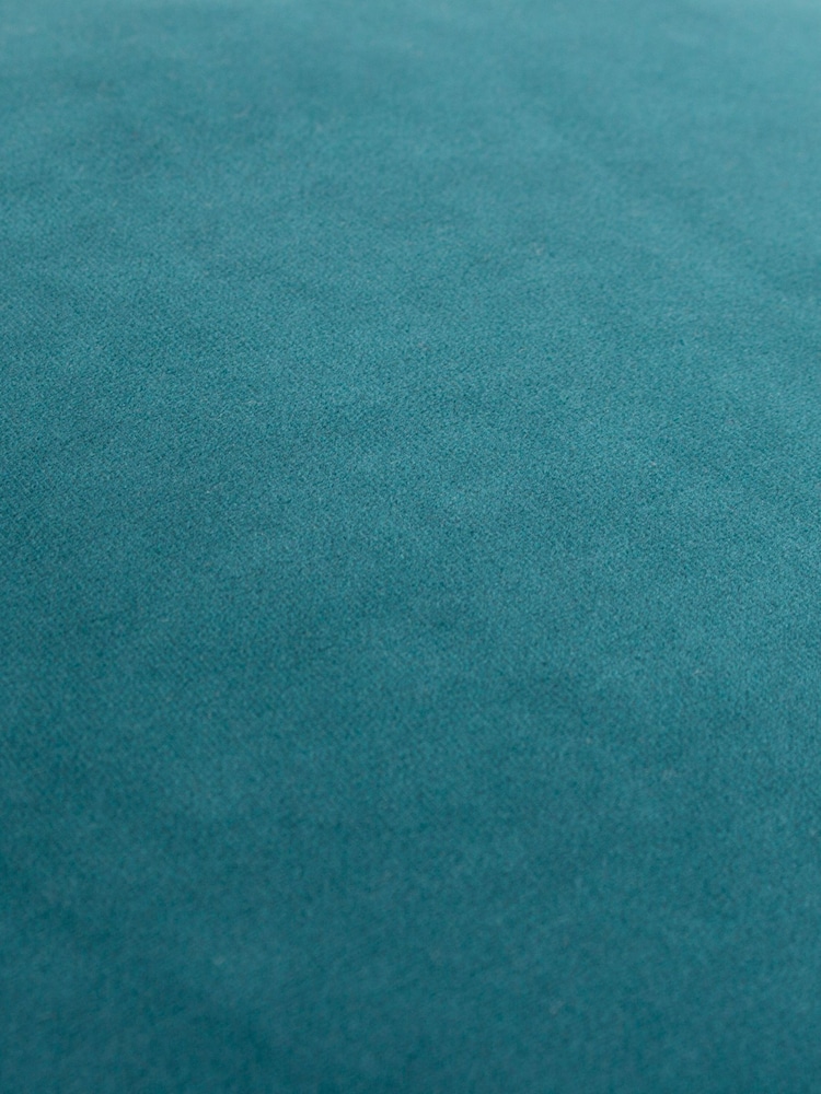 Riva Paoletti Teal Blue/Blush Pink 55 x 55cm Meridian Velvet Cushion - Image 5 of 5