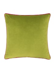 Riva Paoletti Lime Green 55 x 55cm Meridian Velvet Cushion - Image 3 of 5