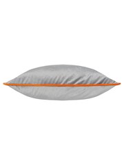 Riva Paoletti Grey/Clementine Orange 55 x 55cm Meridian Velvet Cushion - Image 5 of 5