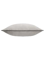 Riva Paoletti Dove/Charcoal Grey 55 x 55cm Meridian Velvet Cushion - Image 4 of 5