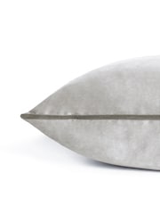 Riva Paoletti Dove/Charcoal Grey 55 x 55cm Meridian Velvet Cushion - Image 5 of 5