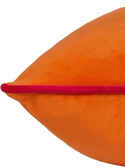 Riva Paoletti Orange 55 x 55cm Meridian Velvet Cushion - Image 5 of 5