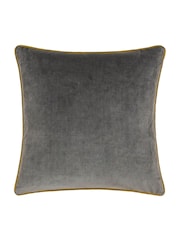 Furn Charcoal Moss Meridian Velvet 55 x 55cm Cushion - Image 3 of 6
