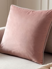 Riva Paoletti Blush Pink 55 x 55cm Meridian Velvet Cushion - Image 1 of 5