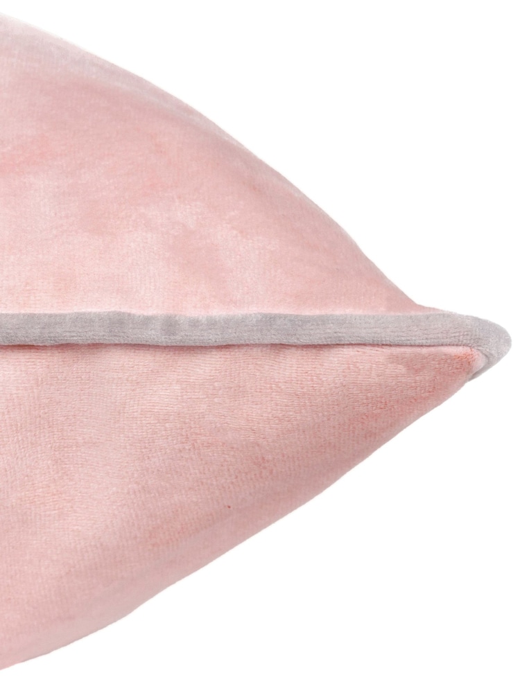 Riva Paoletti Blush Pink 55 x 55cm Meridian Velvet Cushion - Image 5 of 5