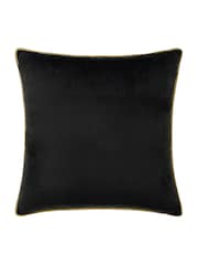Riva Paoletti Black/Gold 55 x 55cm Meridian Velvet Cushion - Image 2 of 4