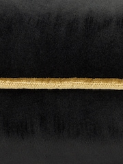 Riva Paoletti Black/Gold 55 x 55cm Meridian Velvet Cushion - Image 3 of 4