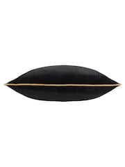 Riva Paoletti Black/Gold 55 x 55cm Meridian Velvet Cushion - Image 4 of 4