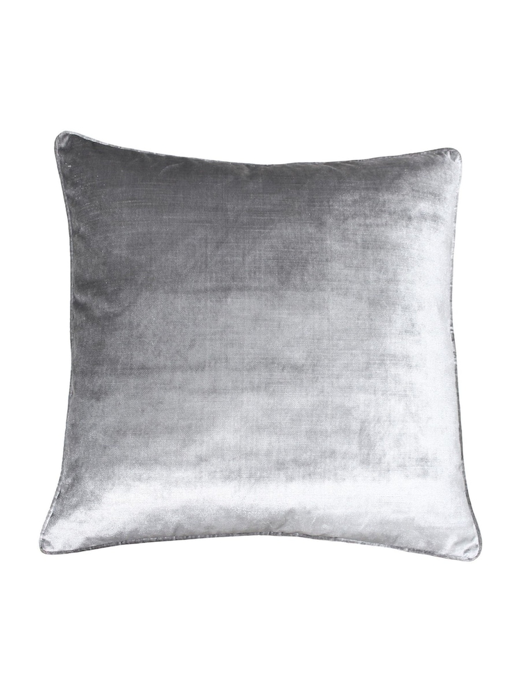 Riva Paoletti Silver Grey 55 x 55cm Luxe Velvet Cushion - Image 1 of 1