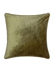 Riva Paoletti Olive Green 55 x 55cm Luxe Velvet Cushion - Image 1 of 3