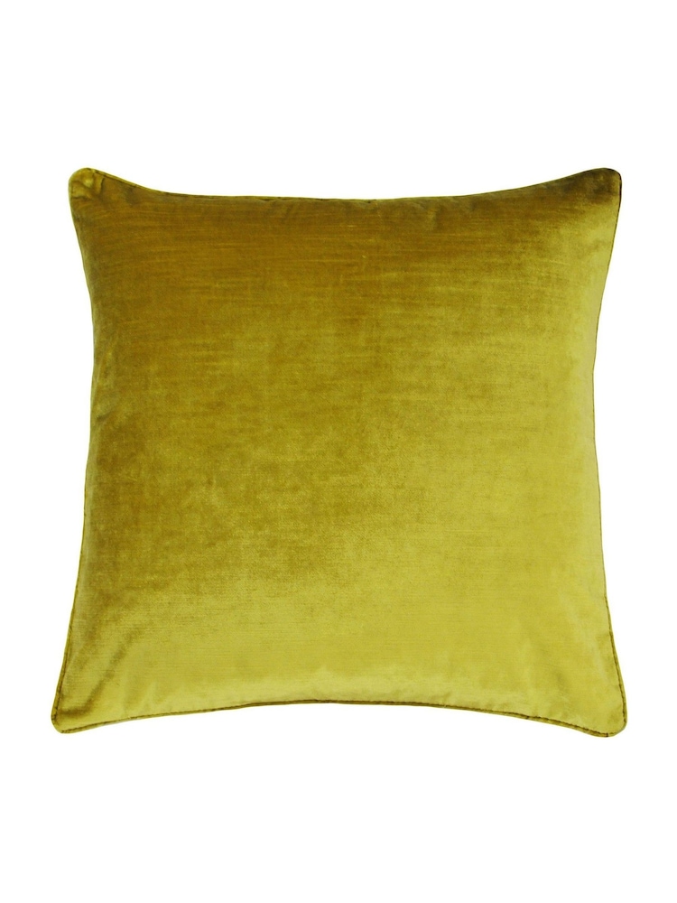 Riva Paoletti Ochre Yellow 55 x 55cm Luxe Velvet Cushion - Image 1 of 1
