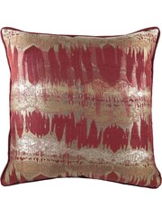 Evans Lichfield Burgundy Red 56 x 56cm Inca Jacquard Cushion - Image 1 of 3
