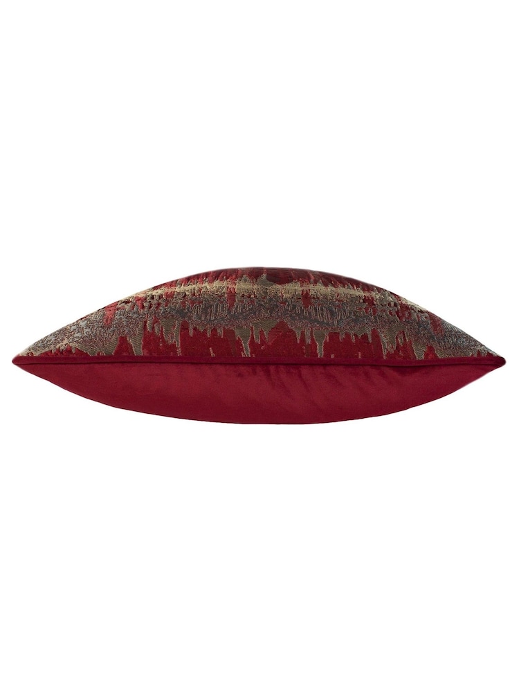 Evans Lichfield Burgundy Red 56 x 56cm Inca Jacquard Cushion - Image 3 of 3 Evans Lichfield Burgundy Red 56 x 56cm Inca Jacquard Cushion - Image 3 of 3