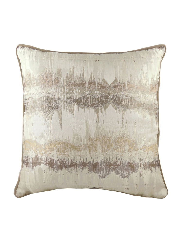 Evans Lichfield Mocha Brown 43 x 43cm Inca Jacquard Cushion - Image 1 of 3