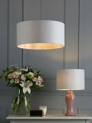 Laura Ashley Silver Hazelton Linen Easy Fit Lamp Shade - Image 1 of 6
