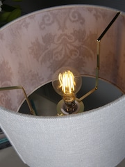 Laura Ashley Silver Hazelton Linen Easy Fit Lamp Shade - Image 2 of 6