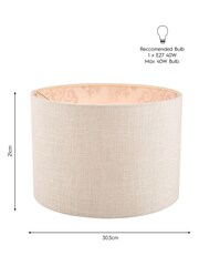 Laura Ashley Silver Hazelton Linen Easy Fit Lamp Shade - Image 5 of 6