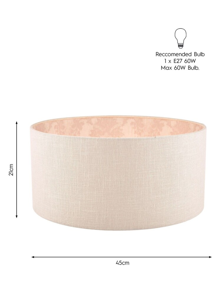 Laura Ashley Silver Hazelton Linen Easy Fit Lamp Shade - Image 6 of 6