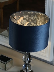 Laura Ashley Blue Portia Velvet Easy Fit Shade - Image 2 of 6