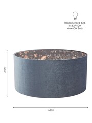 Laura Ashley Blue Portia Velvet Easy Fit Shade - Image 6 of 6