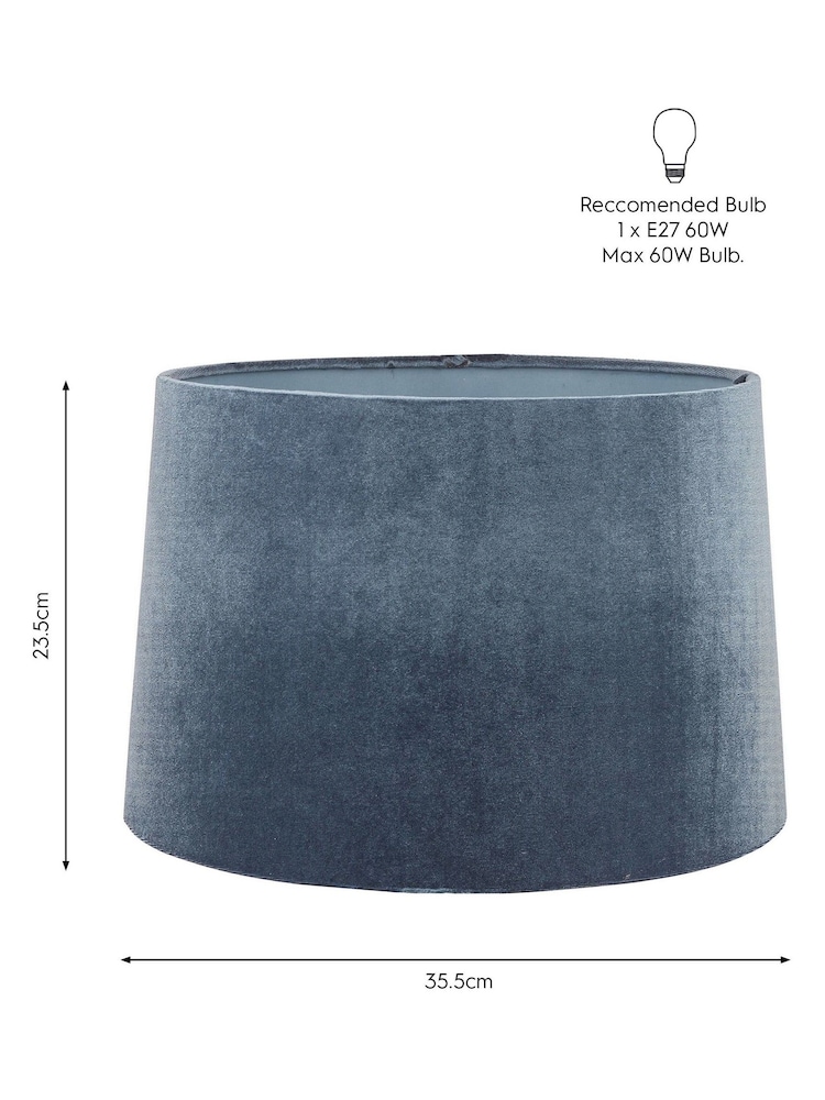 Laura Ashley Seaspray Velvet Empire Drum Easyfit Nigella Lamp Shade - Image 4 of 4
