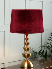 Laura Ashley Cranberry Velvet Empire Drum Easyfit Nigella Lamp Shade - Image 1 of 4