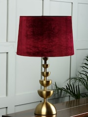 Laura Ashley Cranberry Velvet Empire Drum Easyfit Nigella Lamp Shade - Image 2 of 4