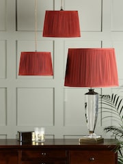 Laura Ashley Crimson Red Hemsley Pleated Silk Empire Easyfit Lamp Shade - Image 2 of 4