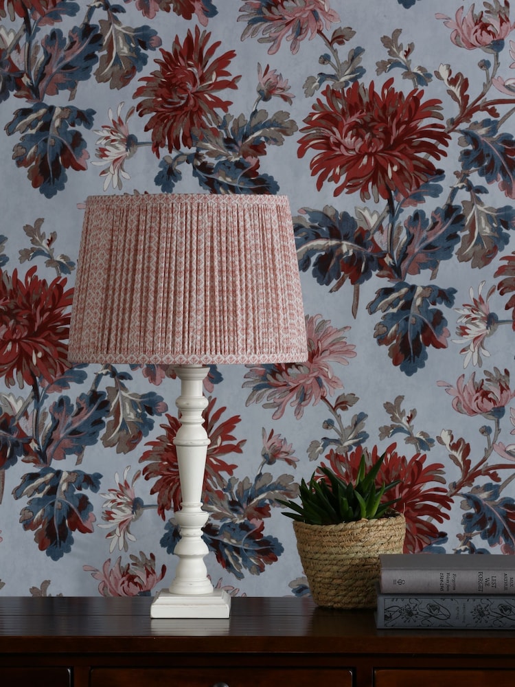 Laura Ashley Pink Gwendolen Printed Cotton Easyfit Lamp Shade - Image 2 of 4
