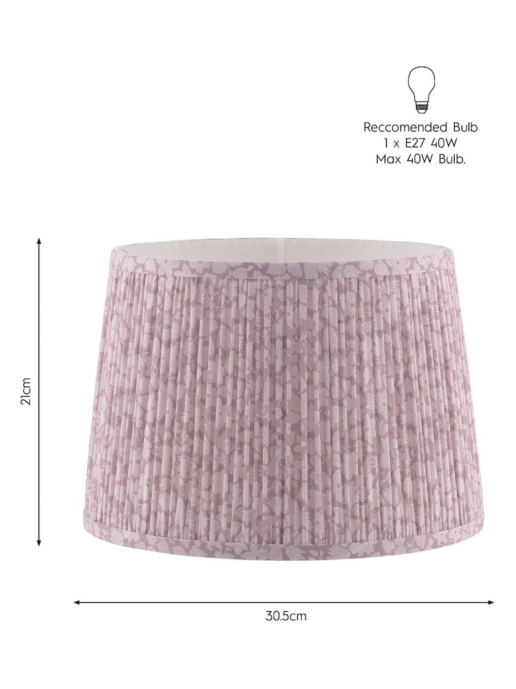 Laura Ashley Mulberry Mille Fleur Pleated Easyfit Lamp Shade - Image 5 of 5