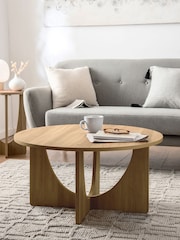 Natural Craft Wood Effect Side Table - Image 1 of 7