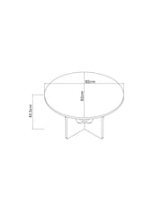 Natural Craft Wood Effect Side Table - Image 7 of 7