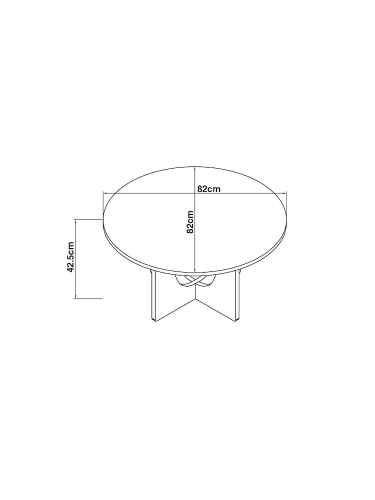 Natural Craft Wood Effect Side Table - Image 7 of 7